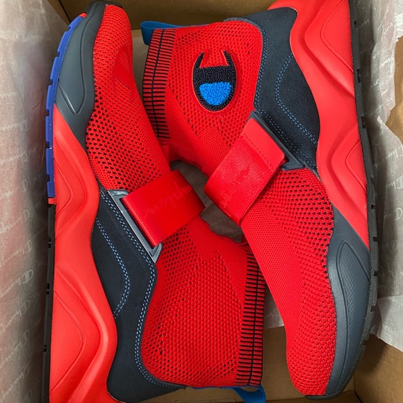 champion shoes blue and red